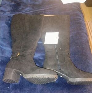 Black Women's Calf High Boots
